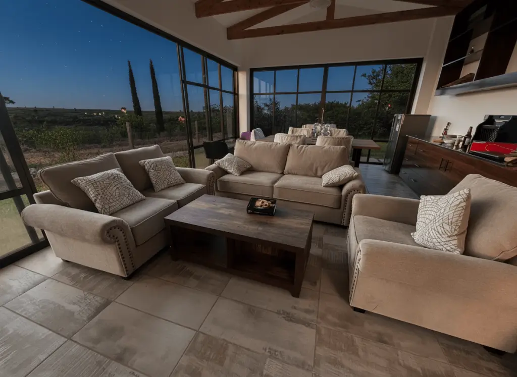 Chris’ at the Park living room at night